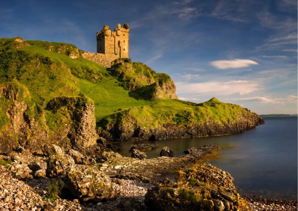 Gylen Castle near Oban on the Isle of Karrera