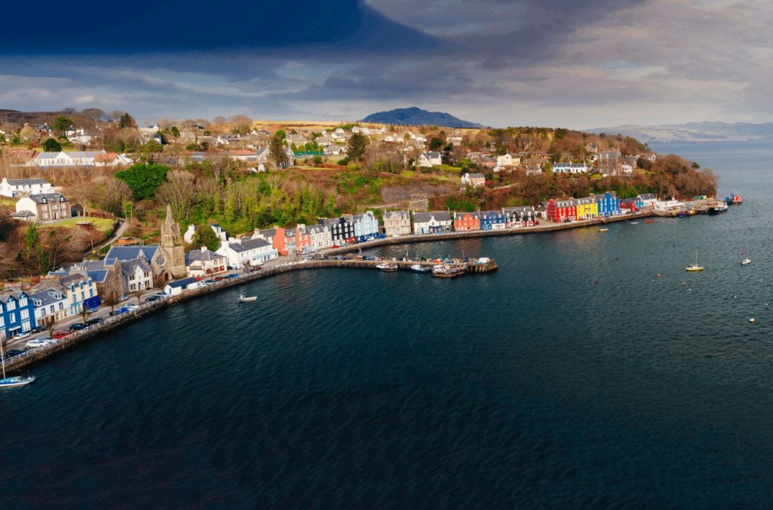 Tobermory, the capital of Isle of Mull in the Scottish Hebrides